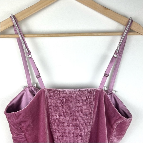 Reformation Desiree Velvet Rhinestone Top - Picture 9 of 16